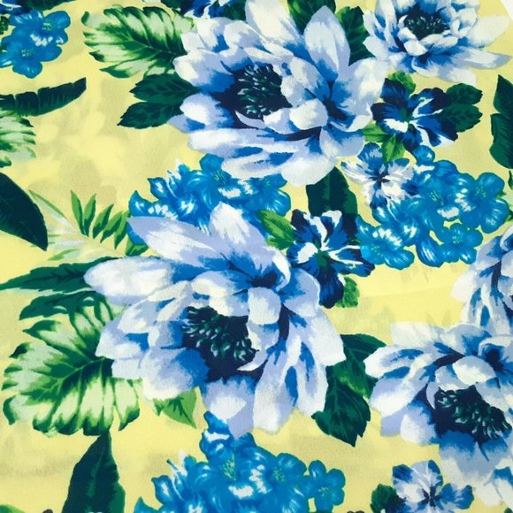 Forever 21 Tank Top Womens Juniors Small Blue Floral Crop Tie Neck - Picture 6 of 10